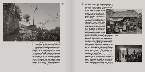 Book cover of Rebellious Forests, with a figure wearing a skeleton of animal on head, standing near a tree, with mountains behind. Published by Kulturalis.