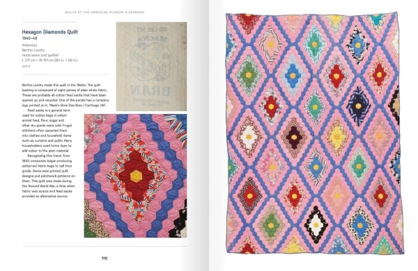 Book cover of Quilts at the American Museum & Gardens; featuring a bright coloured quilt with a star pattern. Published by Kulturalis.