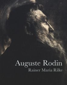 Rear view profile portrait of 19th century sculptor, on cover of 'Auguste Rodin', by Pallas Athene.