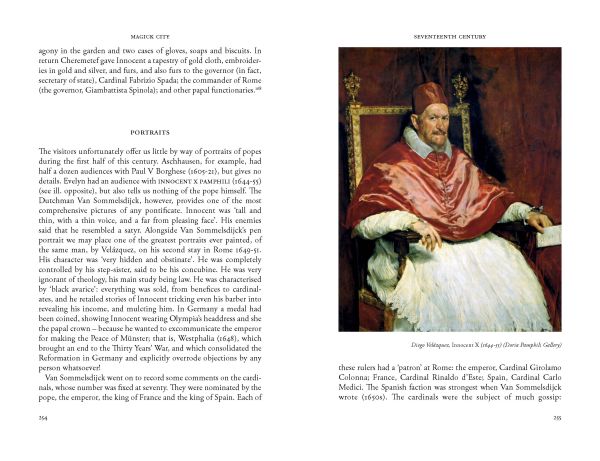 Book cover of Magick City: Travellers to Rome from the Middle Ages to 1900, Volume I. The Middle Ages to the Seventeenth Century, with oil painting titled 'Campo Vaccino', with figures. Published by Pallas Athene.