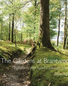 Woodland garden on cover of 'The Gardens at Brantwood, Evolution of John Ruskin's Lakeland Paradise', by Pallas Athene.