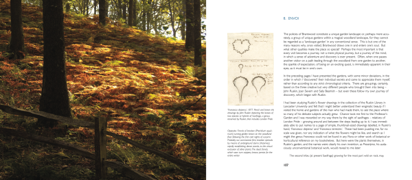 Woodland garden on cover of 'The Gardens at Brantwood, Evolution of John Ruskin's Lakeland Paradise', by Pallas Athene.