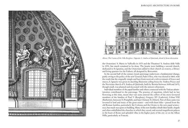 Book cover of Roman Baroque, with a 19th century engraving of Piazza Navona by Giovanni Battista Piranesi. Published by Pallas Athene.