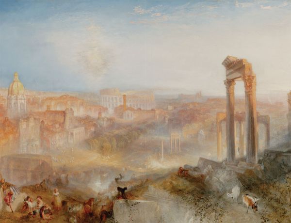 Book cover of Magick City: Travellers to Rome from the Middle Ages to 1900, Volume III, The Nineteenth Century, with a painting of girl selling flowers. Published by Pallas Athene.