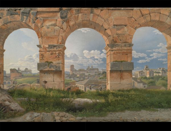 Book cover of Magick City: Travellers to Rome from the Middle Ages to 1900, Volume III, The Nineteenth Century, with a painting of girl selling flowers. Published by Pallas Athene.