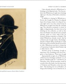 Book cover of A John Ruskin Collection, with the artist in later life, leaning against a stone wall holding a walking stick. Published by Pallas Athene.