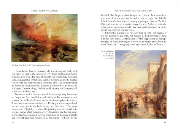 Book cover of A John Ruskin Collection, with the artist in later life, leaning against a stone wall holding a walking stick. Published by Pallas Athene.