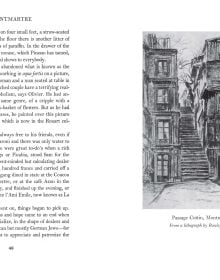 Cottage staircase in Montmartre, Paris, cobbled streets below, 'Artist Quarter, Modigliani, Montmartre & Montparnasse', in white font below.