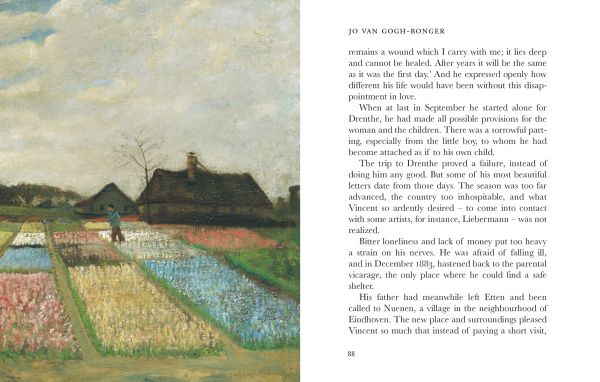Book cover of A Memoir of Vincent van Gogh, with a self-portrait of Vincent Van Gogh, c.1889. Published by Pallas Athene.
