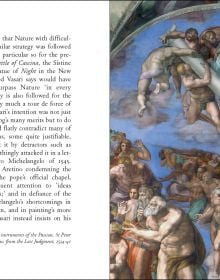 Portrait drawing of Michelangelo by Daniele da Volterra, 'The Life of Michelangelo', in black font below, by Pallas Athene.