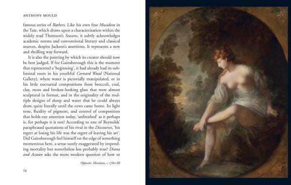 Study of Thomas Gainsborough by Johan Zoffany, c.1772, 'Lives of Gainsborough', in white font below, by Pallas Athene.