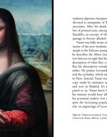 Portrait of a Man in Red Chalk, by Leonardo da Vinci, 'Lives of Leonardo da Vinci', in white font below, by Pallas Athene.
