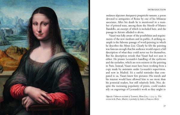 Portrait of a Man in Red Chalk, by Leonardo da Vinci, 'Lives of Leonardo da Vinci', in white font below, by Pallas Athene.