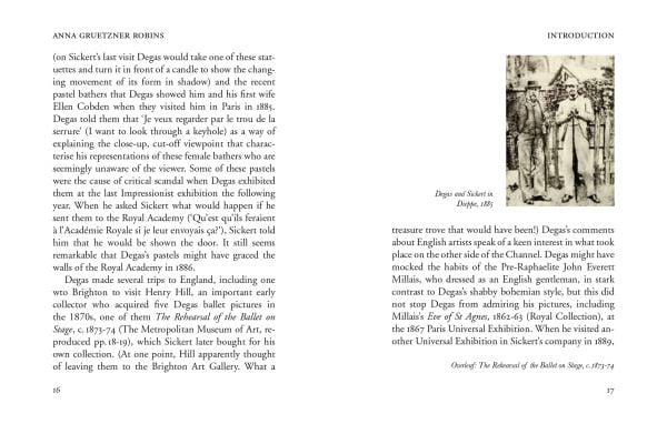 Self-portrait by Edgar Degas, in black hat, 'Memories of Degas', in white font below, by Pallas Athene.