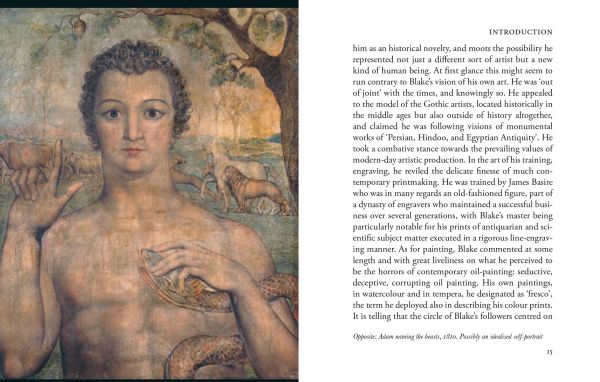 Portrait of William Blake 1802, 'Lives of Blake', in white font to lower right of cover, by Pallas Athene.