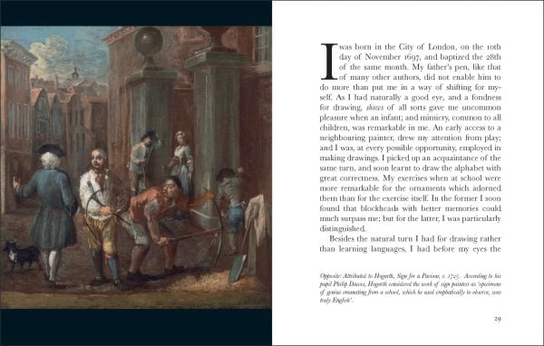 Book cover of Anecdotes of William Hogarth; with a painting of the artist. Published by Pallas Athene.