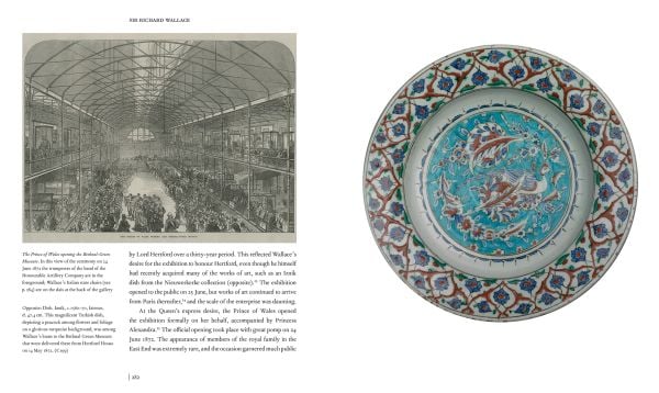 Book cover of Sir Richard Wallace, featuring the philanthropist dressed in braided jacket, and holding a small statue on plinth. Published by Pallas Athene.