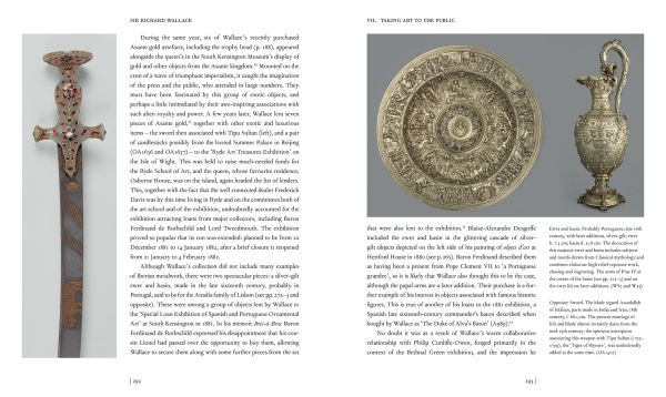 Book cover of Sir Richard Wallace, featuring the philanthropist dressed in braided jacket, and holding a small statue on plinth. Published by Pallas Athene.