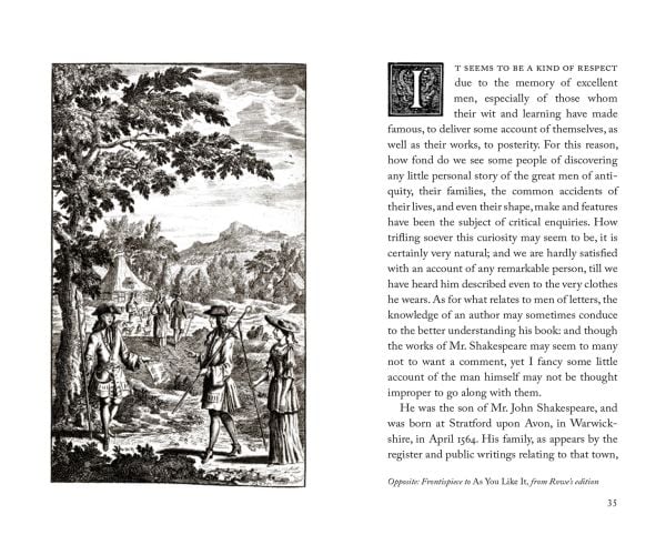 Book cover of The Life of William Shakespeare, with Chandos portrait of male with gold earring in left ear lobe. Published by Pallas Athene.
