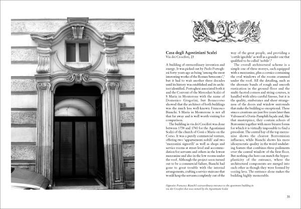 Book cover of A Guide to Baroque Rome: The Palaces, with a baroque palace entrance. Published by Pallas Athene.