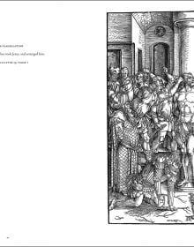 Book cover The Great Passion, with a woodcut illustrating Passion of Christ. Published by Pallas Athene.