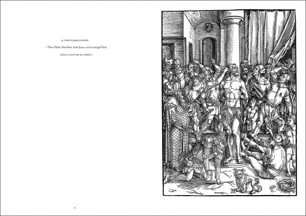 Book cover The Great Passion, with a woodcut illustrating Passion of Christ. Published by Pallas Athene.