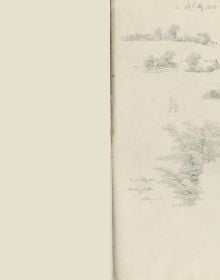 Book cover of The Oslo Sketchbook of 1807; featuring two sketches of trees. Published by Pallas Athene.