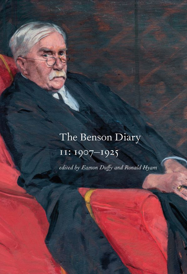 Book cover of The Benson Diary: I: 1885-1906; II: 1907-1925, featuring the novelist and poet dressed academic cap and cape. Published by Pallas Athene.