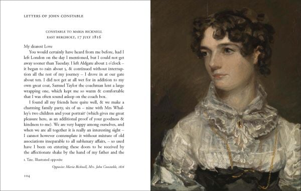 Book cover of Letters of John Constable: A Selection; with a portrait sketch of the painter. Published by Pallas Athene.