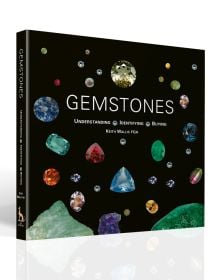Book cover of Gemstones: Understanding, Identifying, Buying, with multi-coloured gemstones. Published by ACC Art Books.