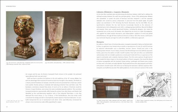 Book cover of Gallé Furniture; with a walnut and oak sideboard decorated with bronze wheat. Published by ACC Art Books.