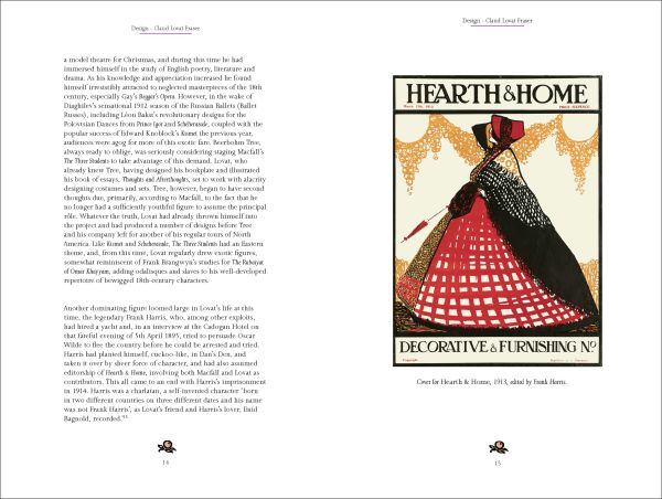Book cover of Claud Lovat Fraser, Design; with a black and white fish-scale patter. Published by ACC Art Books.