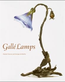 Book cover of Gallé Lamps, featuring an Art nouveau glass lamp 'Belle de jour' circa 1900. Published by ACC Art Books.
