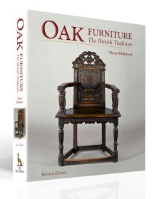 Book cover of Oak Furniture, featuring a Mayoral chair, 1622, Salisbury. Published by ACC Art Books.