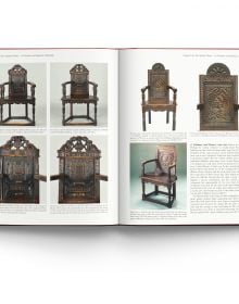 Book cover of Oak Furniture, featuring a Mayoral chair, 1622, Salisbury. Published by ACC Art Books.