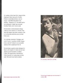 Book cover of Caroline Charles, 50 Years in Fashion; with fashion model posing in black and white checked jacket and black skirt. Published by ACC Art Books.