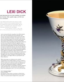 Book cover of Designer British Silver, featuring a silver candlestick holder with nest shape to centre. Published by ACC Art Books.