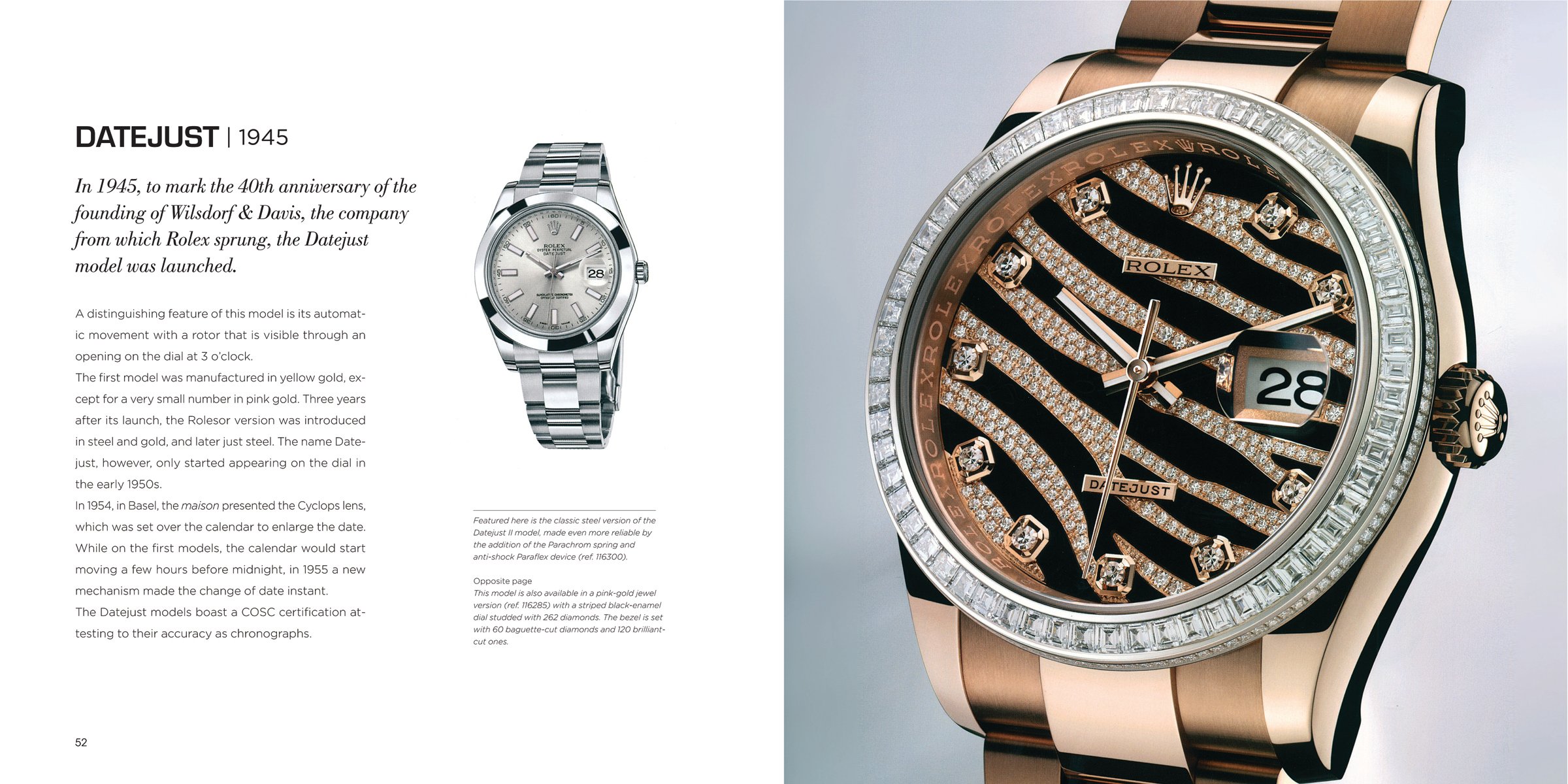 Silver Rolex oyster watch, with black face, on white cover, ROLEX HISTORY, ICONS AND RECORD-BREAKING MODELS in gold and silver font to centre right.
