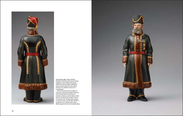 Book cover of Wartski: The First One Hundred and Fifty Years, featuring Peter Carl Fabergé bowenite Magot carved seated figurine circa 1910. Published by ACC Art Books.