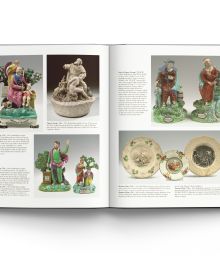 Book cover of A Potted History: Henry Willett's Ceramic Chronicle of Britain, featuring a glazed pottery figurine of couple riding horse. Published by ACC Art Books.