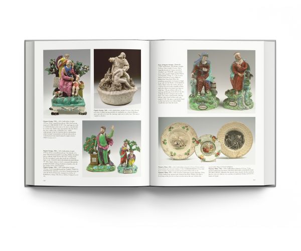 Book cover of A Potted History: Henry Willett's Ceramic Chronicle of Britain, featuring a glazed pottery figurine of couple riding horse. Published by ACC Art Books.