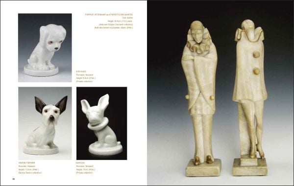 Book cover of Roland Paris, featuring: The Art Deco Jester King, featuring an Art Deco bronze sculpture titled 'Love and Hell', with two dancing horned figures. Published by ACC Art Books.