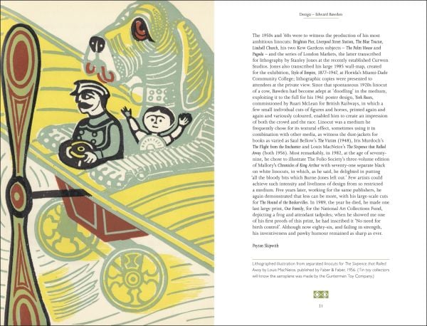 Book cover of Edward Bawden: Design, featuring a graphic print of postman collecting post from mailbox. Published by ACC Art Books.