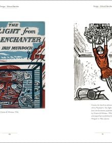 Book cover of Edward Bawden: Design, featuring a graphic print of postman collecting post from mailbox. Published by ACC Art Books.