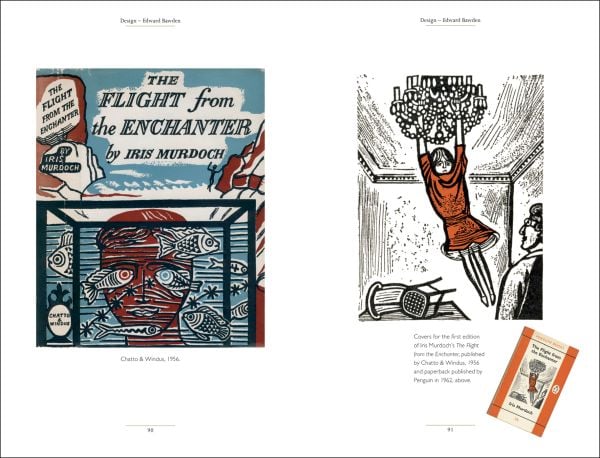 Book cover of Edward Bawden: Design, featuring a graphic print of postman collecting post from mailbox. Published by ACC Art Books.