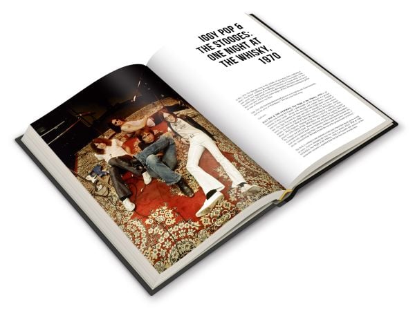 Book cover of Iggy & the Stooges: One Night at the Whisky 1970, featuring the frontman on stage at the Whisky a Go Go. Published by ACC Art Books.