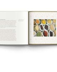Book cover of 'Sofreh: The Art of Persian Celebration', in beige hard slipcase, by ACC Art Books.
