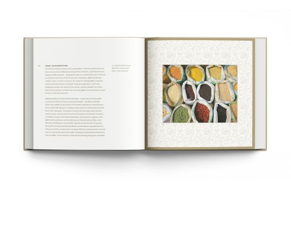 Book cover of 'Sofreh: The Art of Persian Celebration', in beige hard slipcase, by ACC Art Books.