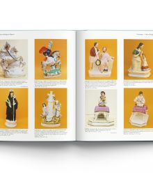 Book cover of Victorian Staffordshire Pottery Religious Figures, featuring a biblical figurine of 'Moses'. Published by ACC Art Books.