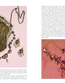 Five colourful jewelled necklaces draped across white cover of 'Georgian Jewellery, 1714-1830', by ACC Art Books.